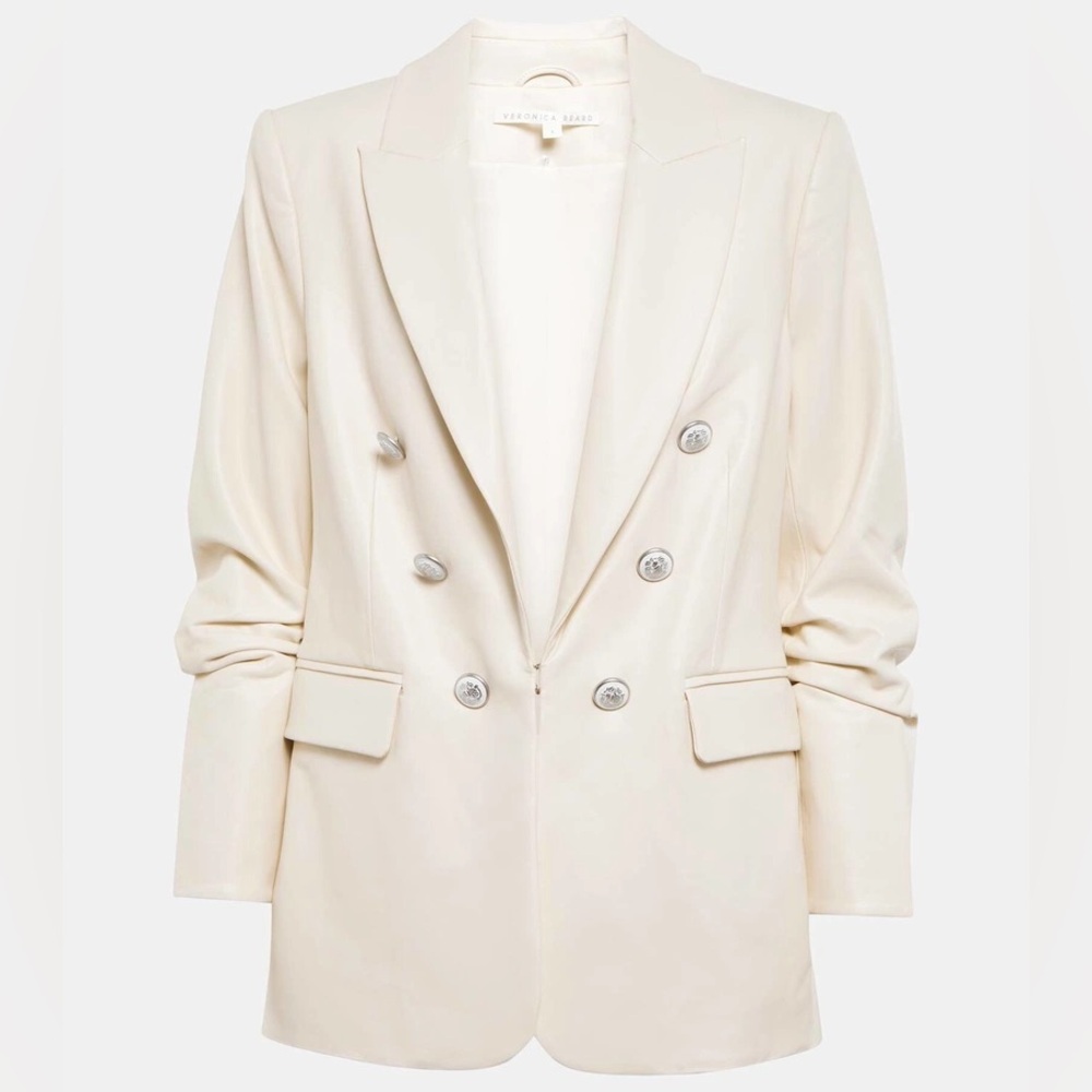 Veronica Beard Beacon faux leather blazer sz 2